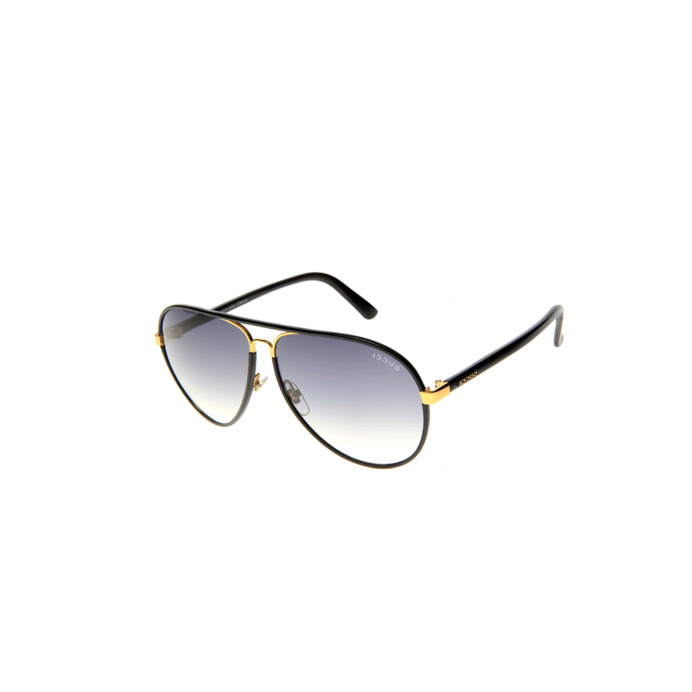 G*u*i aviator sunglasses uzajj black leather g2887s